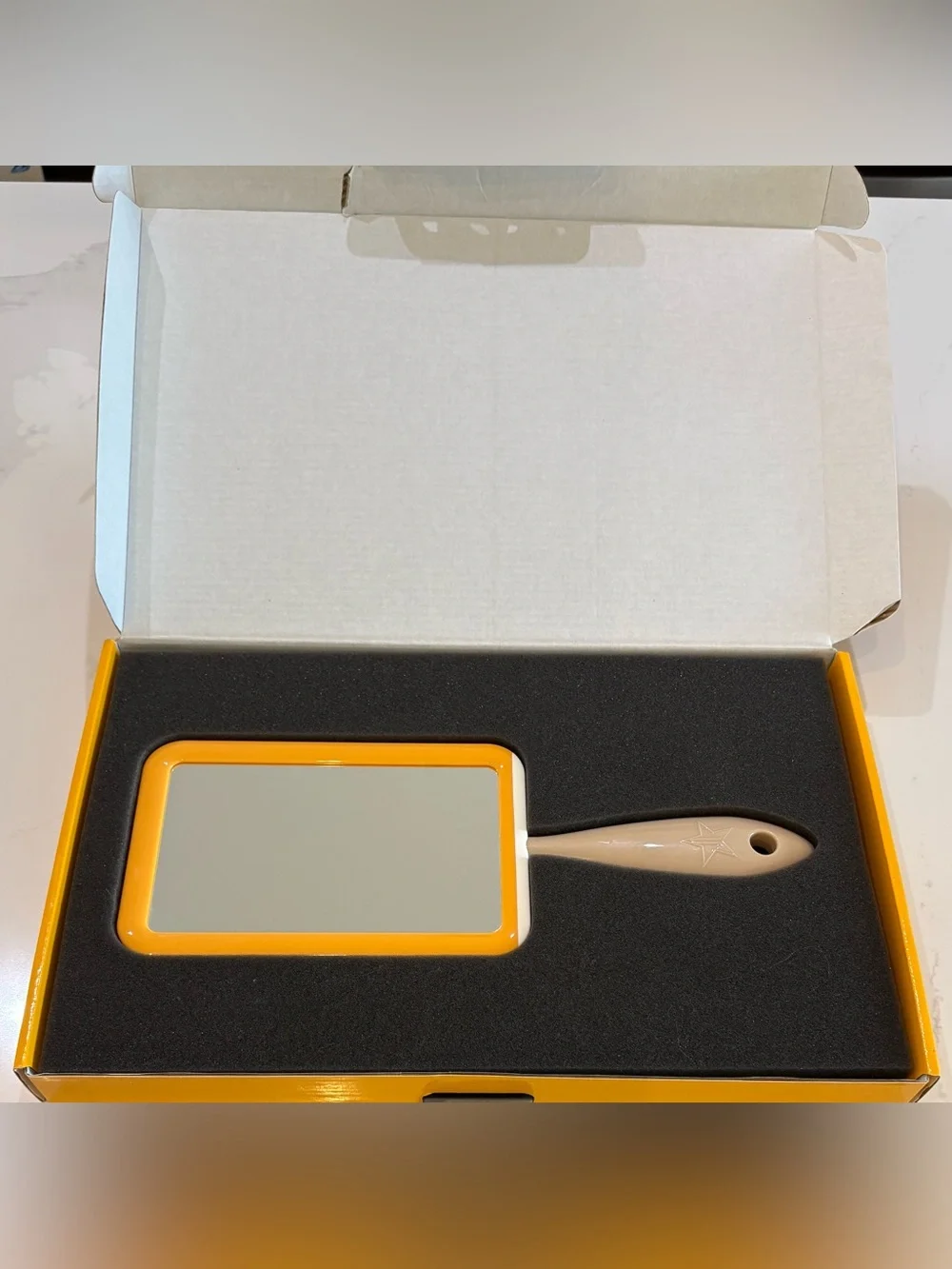 JEFFREE STAR COSMETICS - YELLOW -ORANGE POPSICLE - HAND MIRROR NEW NIB